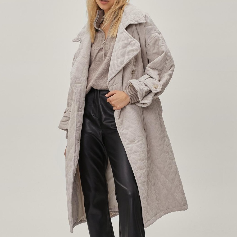 Courdory Quilted Oversized Coat